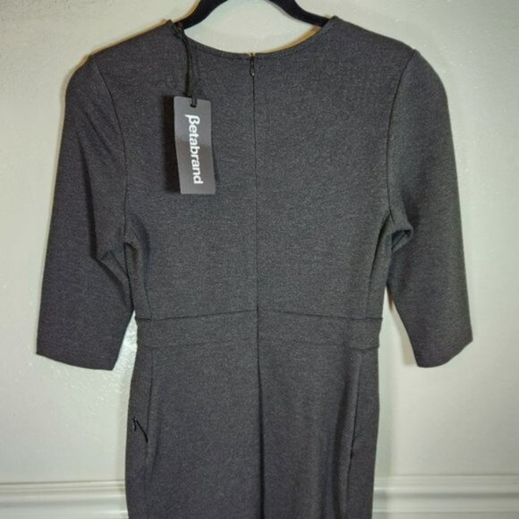 Betabrand Midi Dress Small Charcoal Gray New w Tags Workwear - Picture 8 of 10